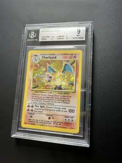 Charizard 4/102 BGS 9 MINT Base Set Holo Rare Vintage WOTC Pokemon Cards - Image 4