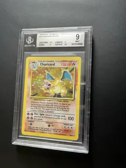Charizard 4/102 BGS 9 MINT Base Set Holo Rare Vintage WOTC Pokemon Cards - Image 5