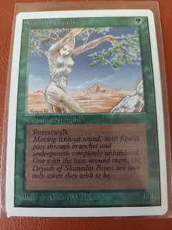 Shanodin Dryads ~ Lightly Played Unlimited MTG Magic MTG Green Card X 4CARDS LOT - Image 1