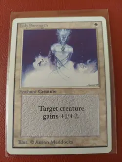 MTG Holy Strength - Unlimited Card # 25 LP X 3 CARDS LOT - Image 1