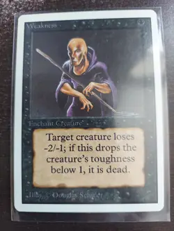 MTG Magic the Gathering Weakness Unlimited Edition LP X 2 CARDS LOT - Image 1