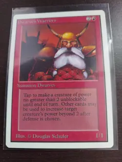 Dwarven Warriors - Magic the Gathering MTG Unlimited Edition X 3 CARDS LOT - Image 1