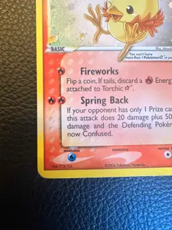 Torchic Gold Star 108/109 Team Rocket Returns Holo Pre Owned TCG Pokemon Card - Image 5