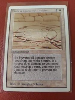 Circle of Protection: White MTG Unlimited Edition LP X 4 CARDS LOT - Image 1