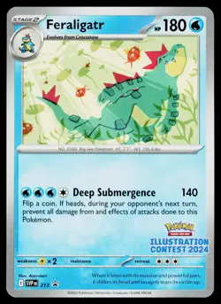 Feraligatr #213 SV: Illustration Contest 2024 Cards Near Mint or Better - Image 1