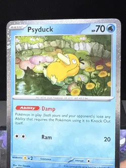 Pokemon Card Psyduck MEP 007 Black Star Promo Holo Mega Evolutions Near Mint - Image 2