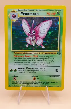 Venomoth Holo Rare Jungle 13/64 Pokemon Card - WOTC 1999 - Image 1
