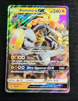 Pokemon TCG Sun & Moon Kommo-o GX SM71 Black Star Promo Holo Card NM Condition - Image 1