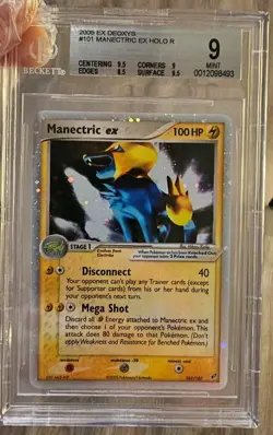 2005 POKEMON EX DEOXYS #101 MANECTRIC EX-HOLO BGS 9 - Image 1