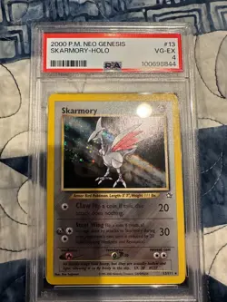2000 POKEMON NEO GENESIS #13 SKARMORY-HOLO PSA 4 - Image 1