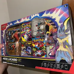 Pokemon TCG Mega Lucario ex Premium Figure Collection Box Factory Sealed - Image 3
