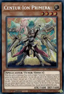 Yugioh Dueling Mirrors: Centur-Ion Primera Prismatic Secret Rare MP24-EN143 NM - Image 1