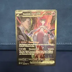 Pokemon TCG Destined Rivals Team Rockets Mewtwo EX Card 231/182 - Image 1