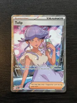 Pokemon Card TCG - Tulip 244/182 Full Art Trainer Ultra Rare Paradox Rift NM - Image 1