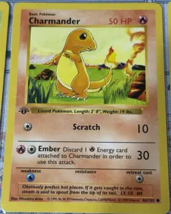 Pokemon First Edition Shadowless Base Set 8 Card Lot * STARTERS * * PIKACHU * - Image 4
