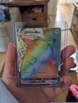 Pokemon Pikachu TCG VMAX Rainbow Secret Holo Rare Full Art Card 188/185 - Image 1