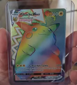 Pokemon Pikachu TCG VMAX Rainbow Secret Holo Rare Full Art Card 188/185 - Image 2