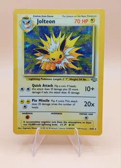 Jolteon Holo Rare Jungle 4/64 Pokemon Card - WOTC 1999 - Image 1