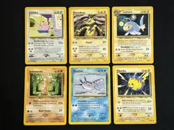 Pokemon Neo Genesis - 6 Card Lot Vintage Bulk - Pikachu / Mantine / Clefairy - Image 1