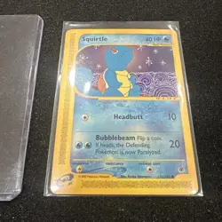 Pokemon TCG Squirtle Card 132/165 Expedition Base Set, Regular NM Condition - Image 2