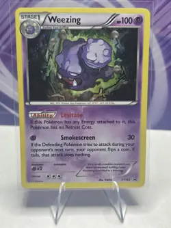 Pokemon Card XY Promo Black Star Weezing Holo XY163 - Image 1