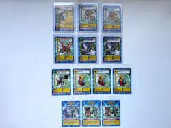 *Digimon Cards (Taco Bell) Lot of 13 cards w/ WARGREYMON Saberleomon Kuwagamon!* - Image 1