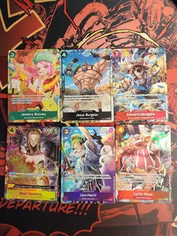 1 Lot of six (6) Alternate Art Cards- PRB-02 Near Mint English One Piece TCG - Image 1