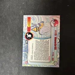 Beedrill #15 - BLack Logo - NON-HOLO - SERIES 1 - TOPPS Pokemon Card - Image 2