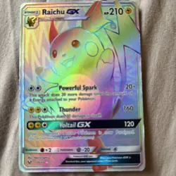 Pokemon GX Raichu Full Art Rainbow Secret Rare Card 75/73 Shining Legends - Image 4