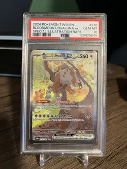 Pokemon TCG Bloodmoon Ursaluna EX Twilight Masquerade Card 216/167 PSA 10 - Image 1