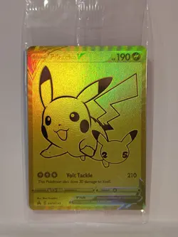 Pikachu V SWSH145 Promo Celebrations English Pokemon Card Sealed Cello Pack - Image 2