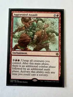 Magic The Gathering Aggravated Assault NM 025/047 Explorers of Ixalan Card MTG - Image 1