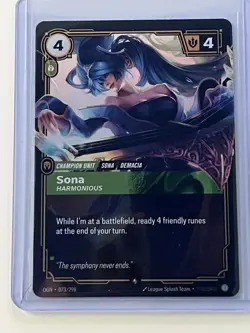Riftbound Sona Card 073/298 TCG Foil card League Of Legends - Image 1