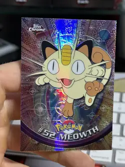 SPECTRA Meowth #52 Topps Chrome 2000 Series 1 T.V Holo Pokemon Card TCG - Image 3
