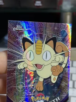SPECTRA Meowth #52 Topps Chrome 2000 Series 1 T.V Holo Pokemon Card TCG - Image 5