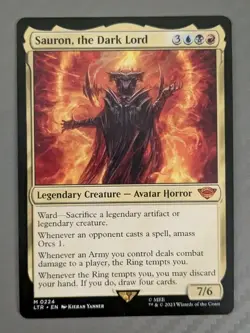 MTG: Lord of the Rings - Sauron, the Dark Lord - Mythic Rare - 0224 - NM - Image 1