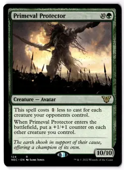 Primeval Protector R Commander: Kamigawa: Neon Dynasty 124 NM - Image 1