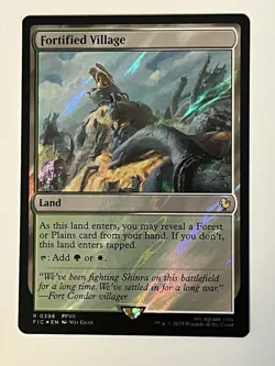 Fortified Village Surge Foil Commander: Final Fantasy MTG 0396 Rare NM - Image 1