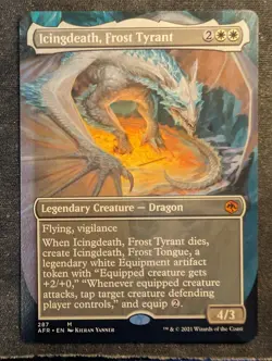 Icingdeath, Frost Tyrant - Borderless - Adventures in the Forgotten Realm (MTG) - Image 1