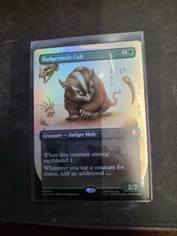Badgermole Cub Borderless Foil - Magic The Gathering Avatar Pack Fresh - Image 1