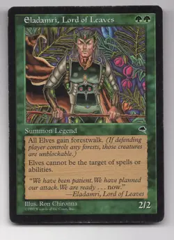 MTG: Magic Tempest - Eladamri, Lord of Leaves *Heavy Play* - Image 1