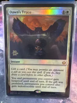 NM Prerelease Foil Dawn's Truce, MTG, Bloomburrow, Magic the Gathering, 9 - Image 1