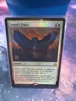 NM Prerelease Foil Dawn's Truce, MTG, Bloomburrow, Magic the Gathering, 9 - Image 2