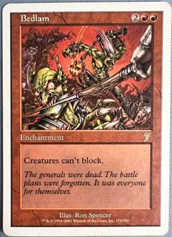 Bedlam 174/350 - 7th Edition - MTG Magic The Gathering - Light Play [LP] - Image 1