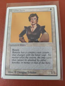 MTG Benalish Hero Unlimited Edition Regular Common LP - Image 1