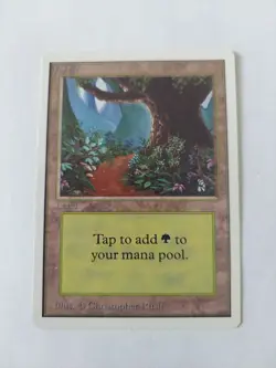 MTG Forest Unlimited MTG Forest Near Mint Condition - Image 1