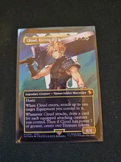 Cloud Ex-Soldier Borderless Surge Foil Magic The Gathering FIC NM/M - Image 1