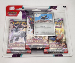 Pokemon Scarlet & Violet Paldea Evolved SV2 3-Pack Blister Varoom Promo New - Image 1