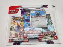 Pokemon Scarlet & Violet Paldea Evolved SV2 3-Pack Blister Varoom Promo New - Image 5