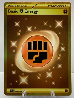 Pokemon Basic Fighting Energy 258/198 Base Set Scarlet & Violet Hyper Rare - Image 2